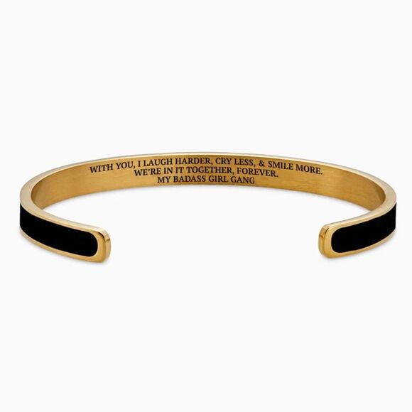 Mint & Lily | My Badass Girl Gang Bangle | Midnight Black - Picture 2 of 3